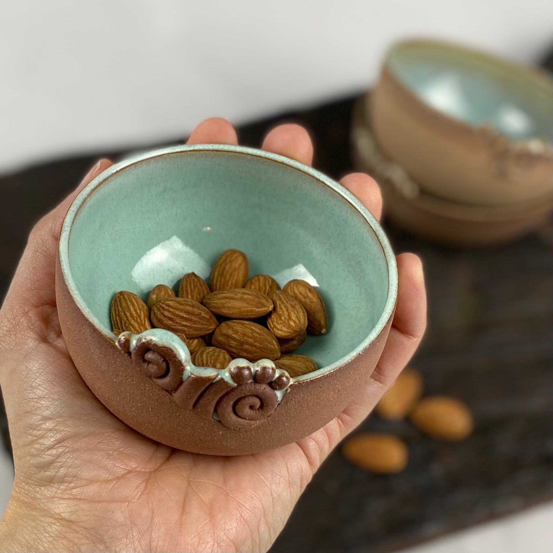 handcrafted snack bowl that fits in your palm