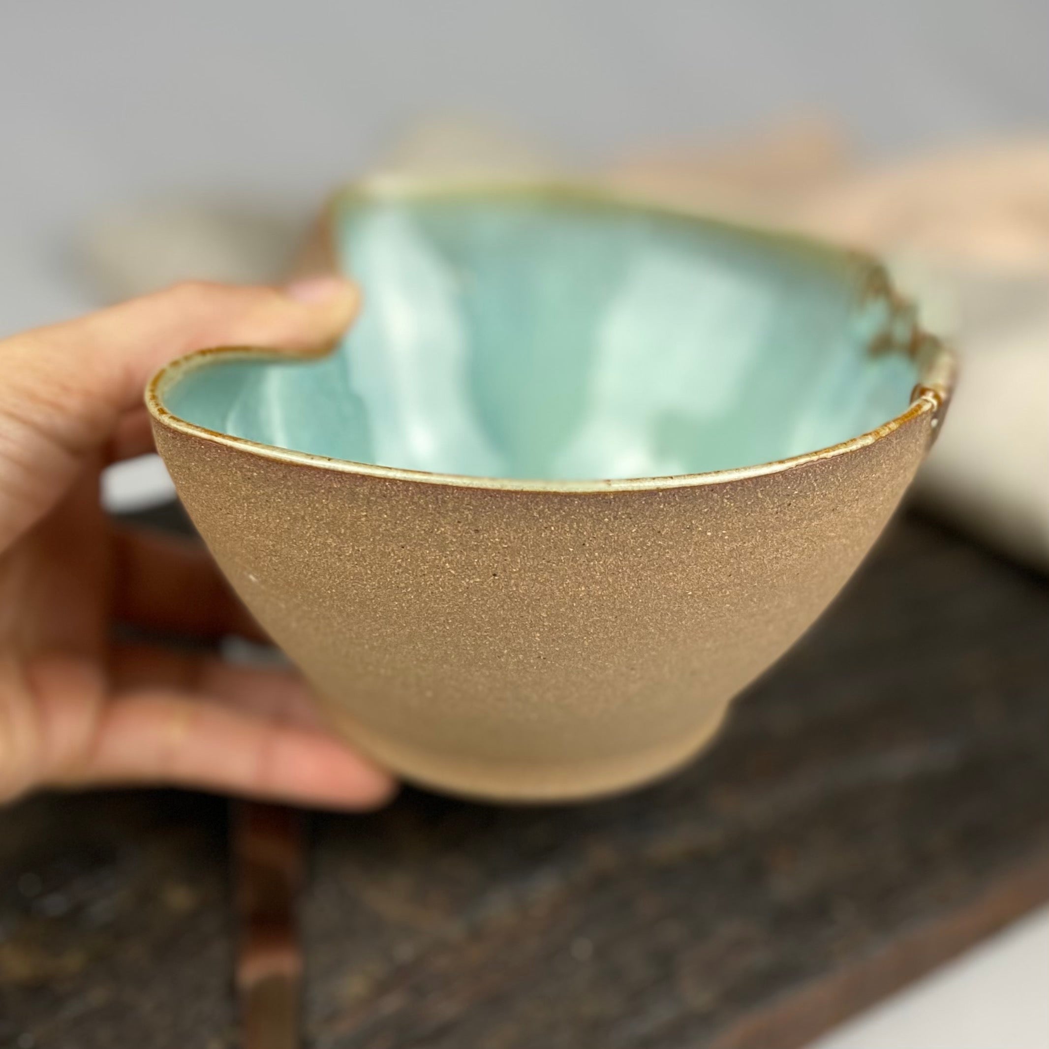 handmade food safe comfort grip bowl